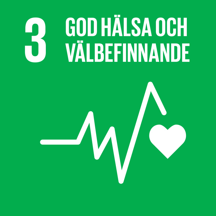 SDG-koppling 3 hälsa och välbefinnande.
